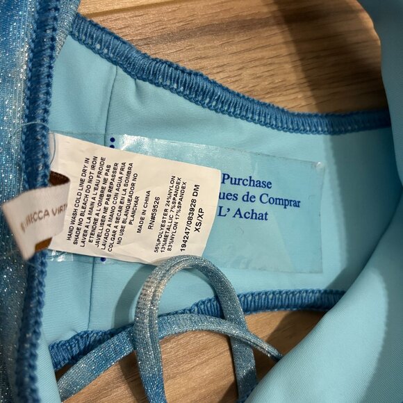 Becca By Rebecca Virtue Womens  Washed Away Hipster Bikini Bottom, Blue - As Is - Picture 11 of 12